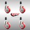 Service Caster 4 Inch 316SS Red Polyurethane Swivel 1-1/2 Inch Expanding Stem Caster Set SCC SCC-SS316EX20S414-PPUB-RED-112-4 - alternate 4